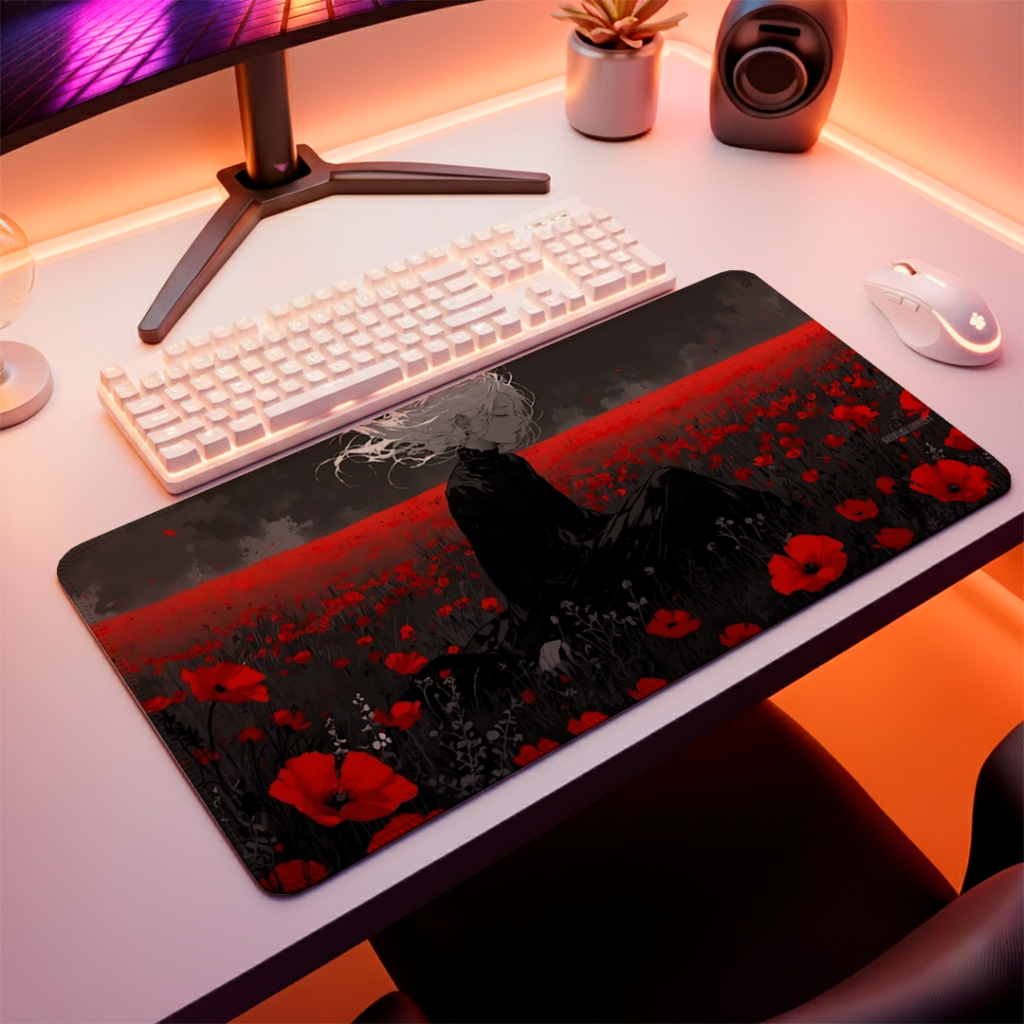 MousePad Gamer Speed Liso Sem Relevos Com Bordas Reforçadas E Base Antiderrapante Com Estampa De Anime Basica E Estilosa