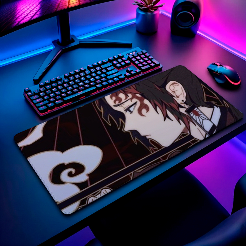 MousePad Speed Gamer com Base Antiderrapante Lisa Sem Relevo e Borda Reforçada Com Perssonalização Profissional De Anime