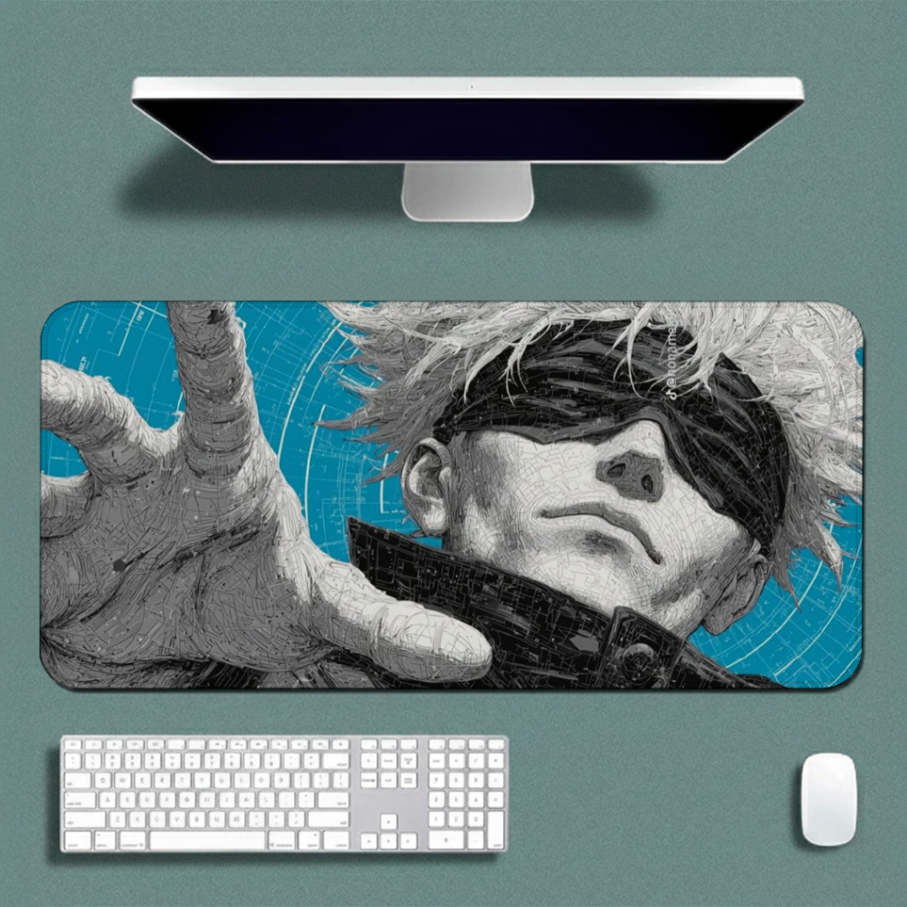 MousePad Speed Gamer Liso Macio Com Base Antiderrapante E Bordas Costurdas Sem Relevo Com Estampa De Anime Mega Estilosa