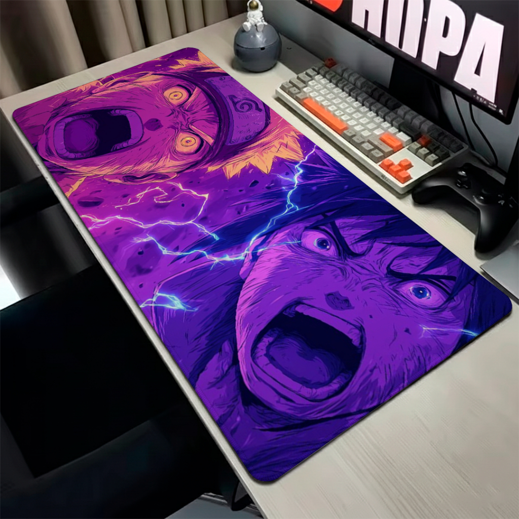 MousePad Gamer Com Bordas Costuradas Sem Relevos Com Base Antiderrapante Speed Com Perssonalização De Anime Detalhada