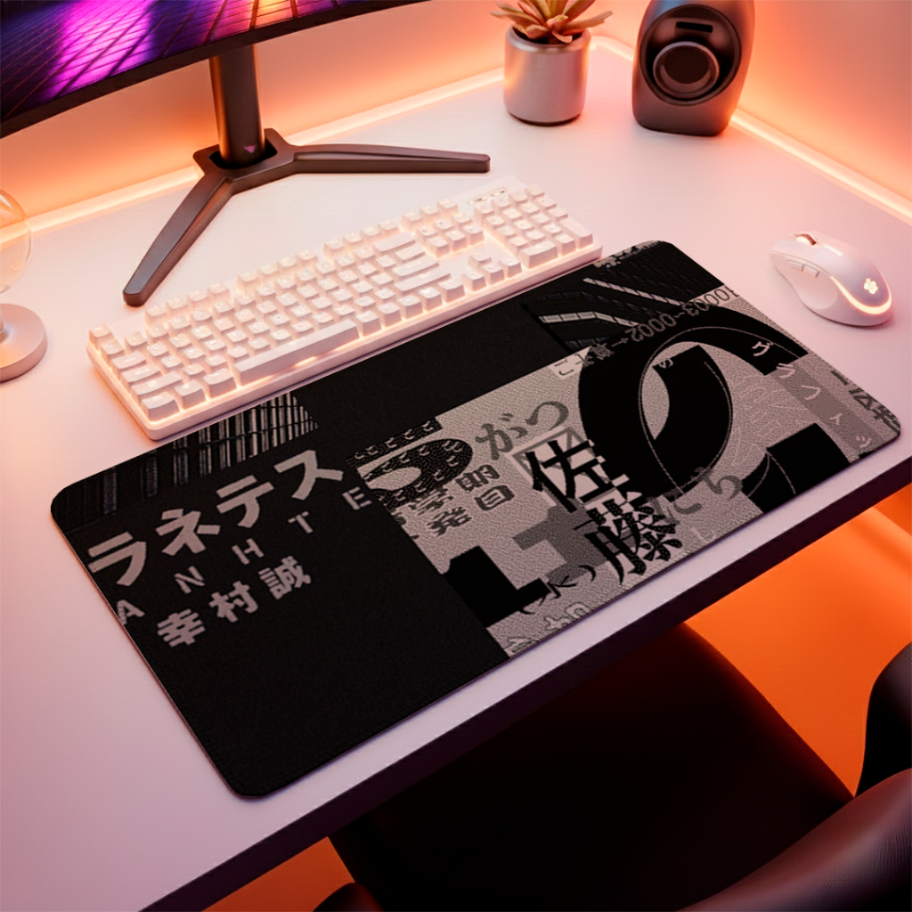 MousePad Gamer Speed Com Base Antiderrapante Liso Sem Relevos E Bordas Reforçadas Com Perssonalização Estilosa Japão
