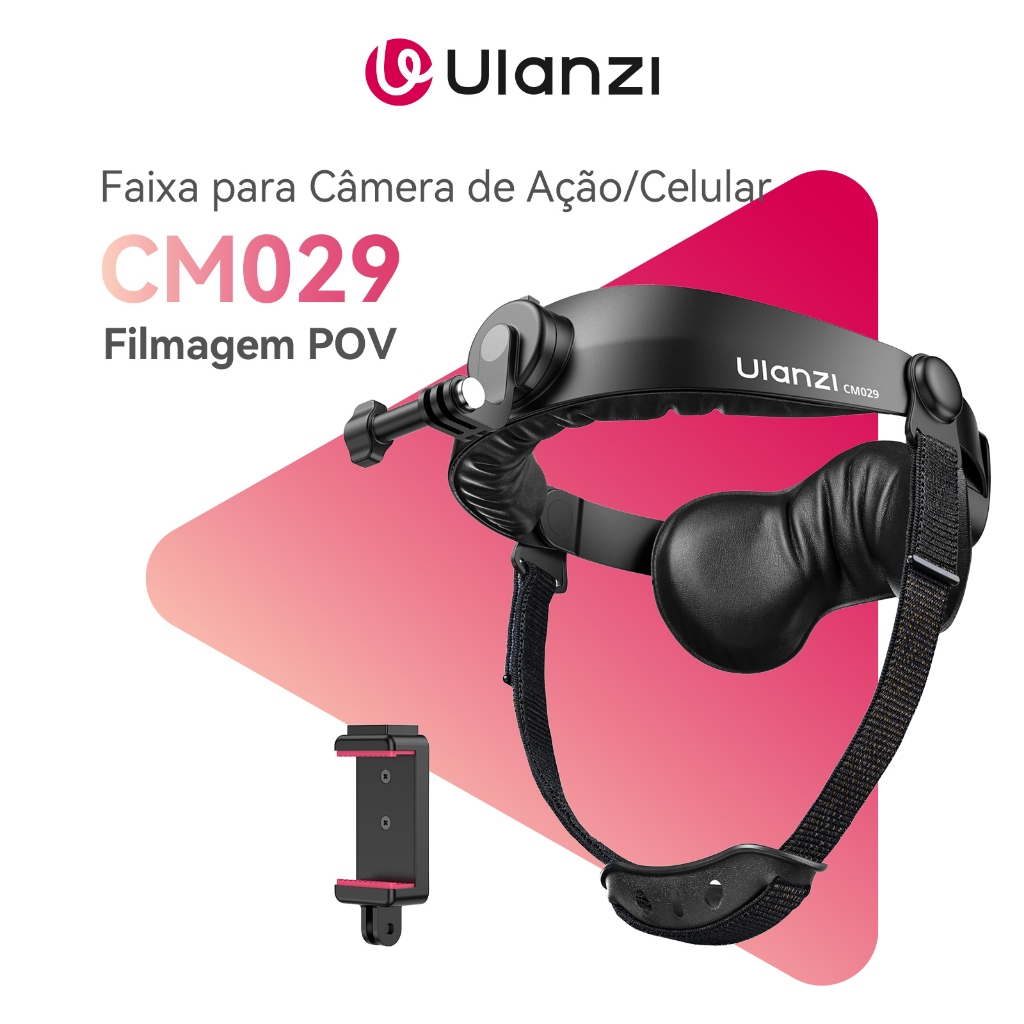 ULANZI CM029 HERO01 Faixa para Câmera de Ação/Celular GoPro Filmagem em primeira pessoa POV