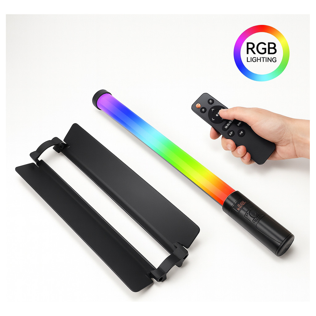 Bastão De Iluminação com Defletores 7.5W Portatil Bicolor 2700K-6500K USB para Filmagem Fotografia