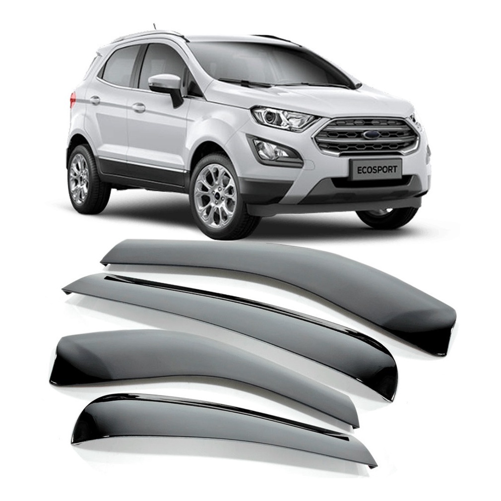 Calha De Chuva Defletor Ford Ecosport 2018 A 2023 4 Portas Acrilico Fume Tiger FD4498