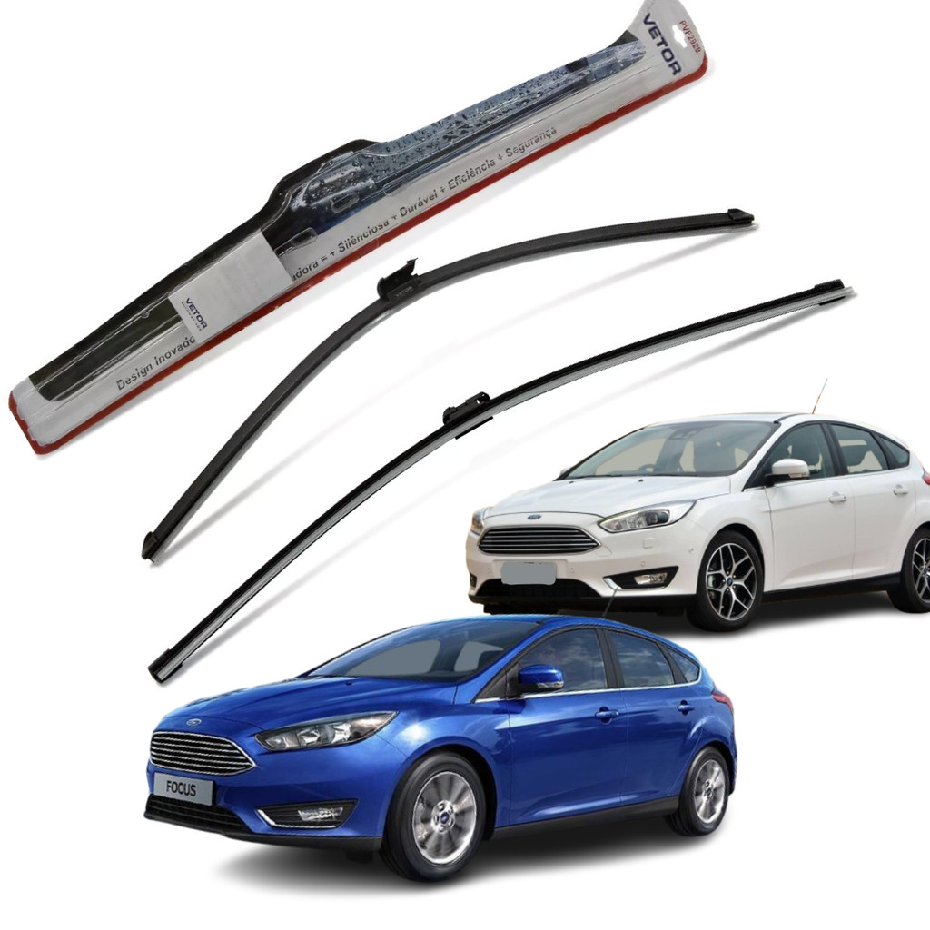 Palheta Dianteira Silicone Flex 29/29 POL. Conexão 01 Ford Focus 2014 2015 2016 2017 2018 2019 2020 2021 2022 2023 2024