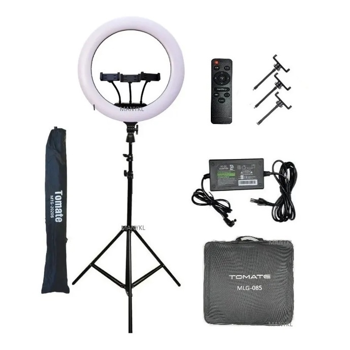 Ring Light Led Iluminador 18 polegadas  marca tomate original + tripe  Controle E BOLSA