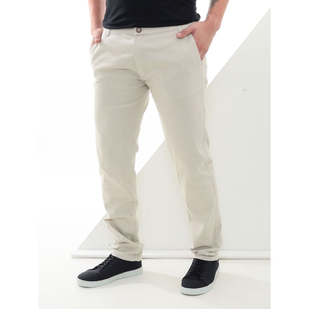Calça Sarja Masculina Slim Fit Bolso Embotido Elastano