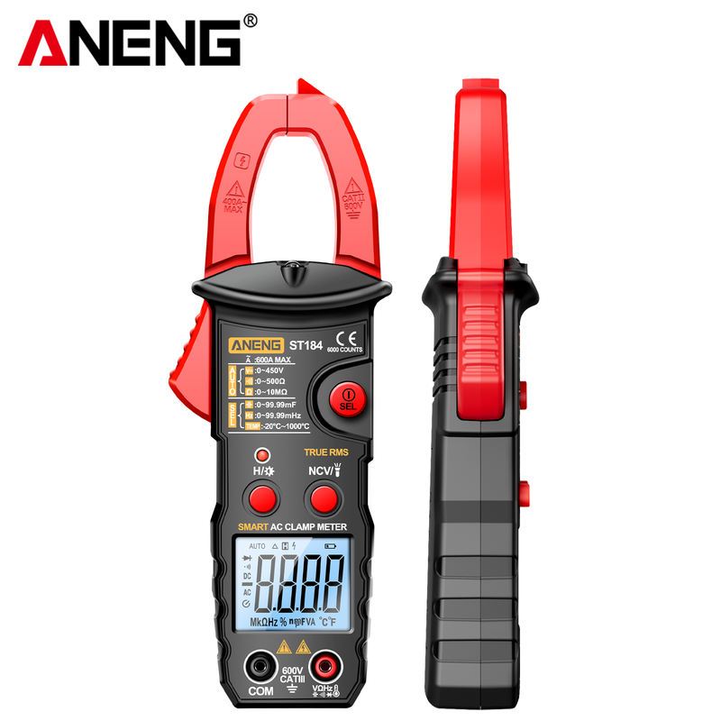 ANENG ST184 Multímetro Digital Profissional Braçadeira Medidor True RMS 6000 Contagens Mede Tensão AC/DC Corrente Ohm Ca
