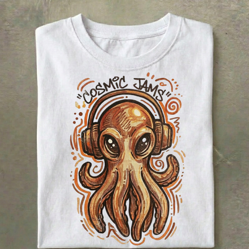 Camisa Povo Art 2YK Aesthetic Estampada Animal Do Mar Casual Regular Caimento Soltinho