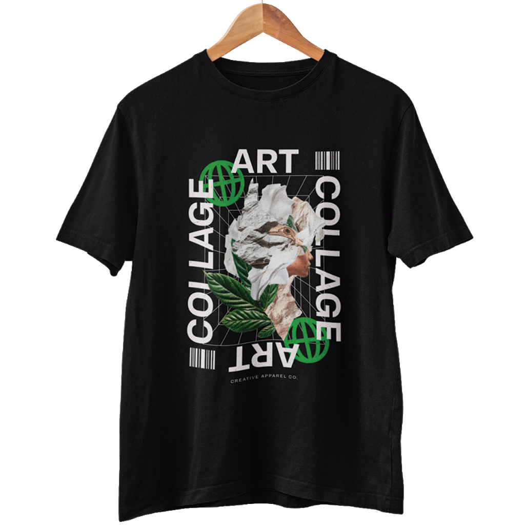 Camiseta Collage Art Tshirt 100% Algodão Streetwear Aesthetic Unissex