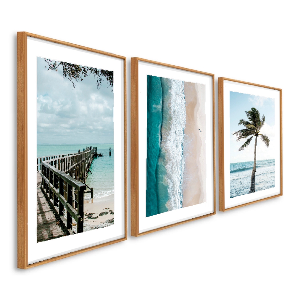 Kit Quadro Decorativo moldura Caixa alta Grande 41x61X3.5 cm