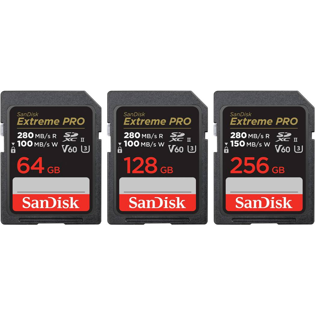 SanDisk SDXC Extreme PRO 280MB/s Cartão De Memória Flash UHS-II 64GB 128GB 256GB