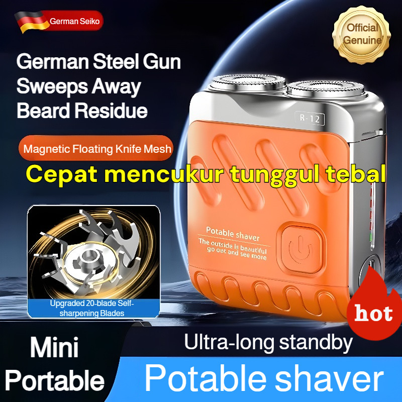 [Gentle On Skin]【Precise Beard Trimmer】Rotary Dual-Ring Electric Shaver/Men's Razor/Rechargeable Beard Trimmer/Portable