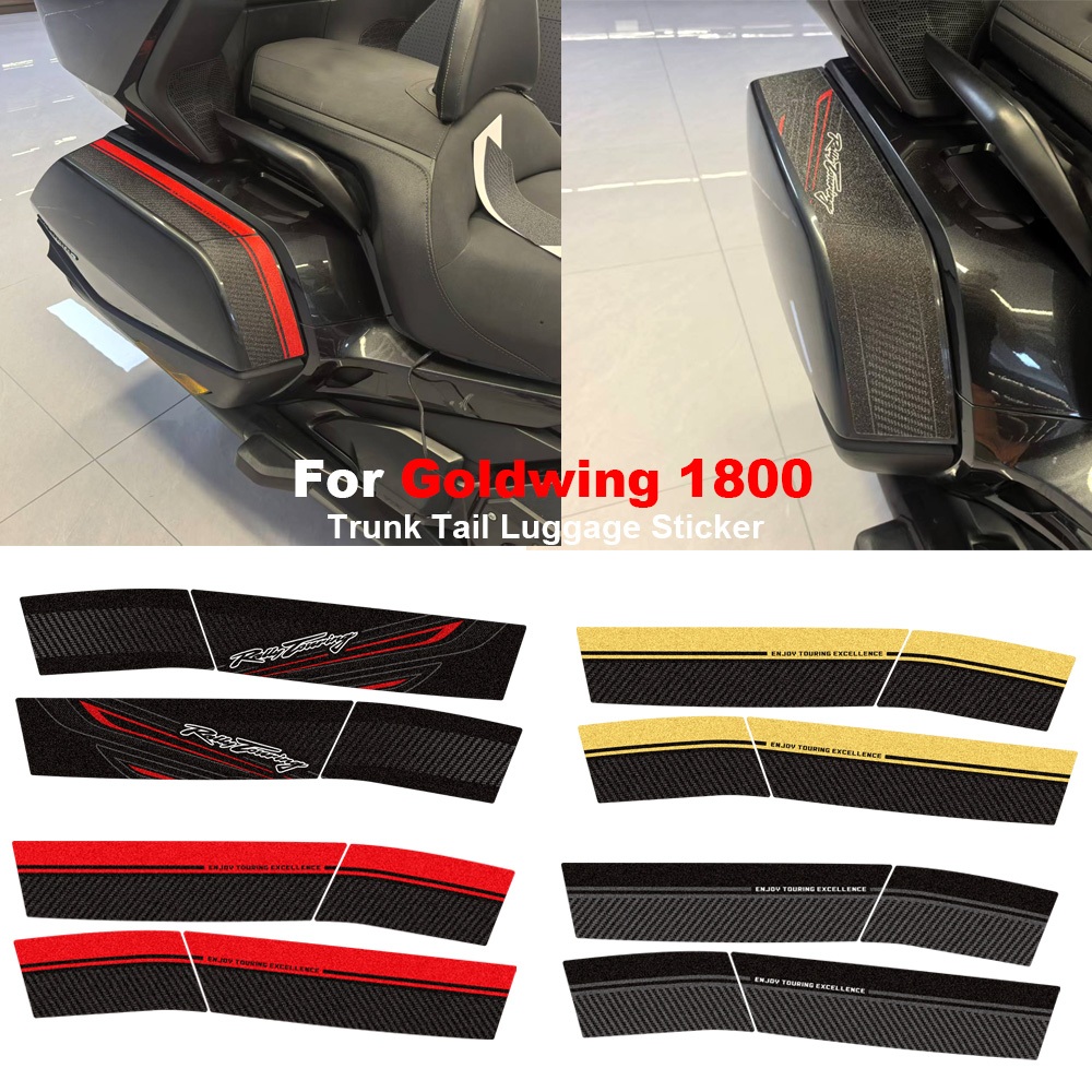 Para Goldwing 1800 Asa De Ouro GL1800 Acessórios Mala Adesivos Decalques Da Motocicleta Tour Lado Tronco Cauda Bagagem A
