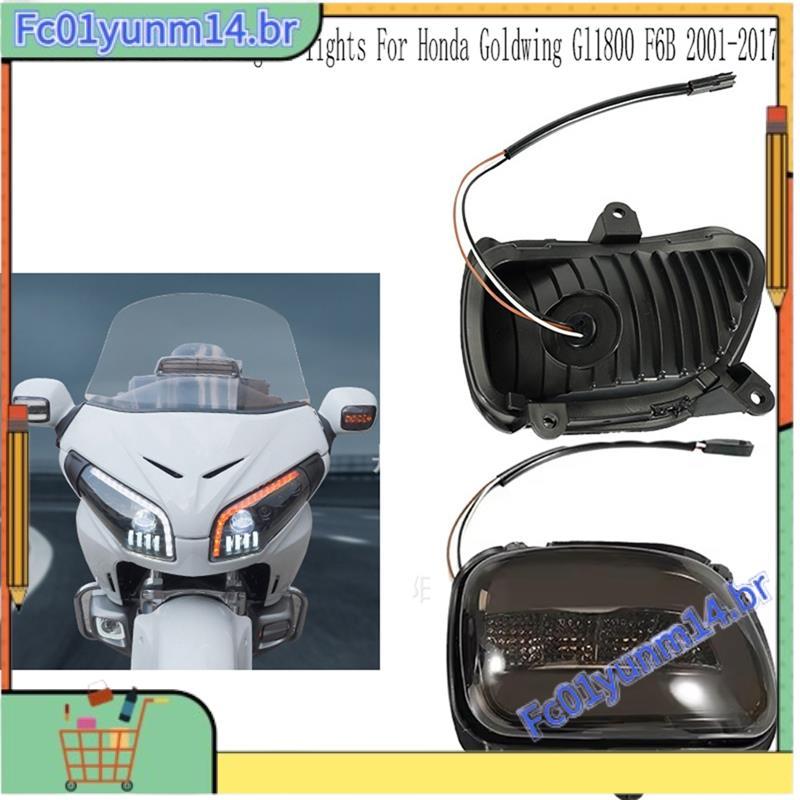 Espelho Retrovisor Da Motocicleta Sinal De Volta Luz Lateral LED Luzes Para Goldwing Gl1800 F6B 2001-2017