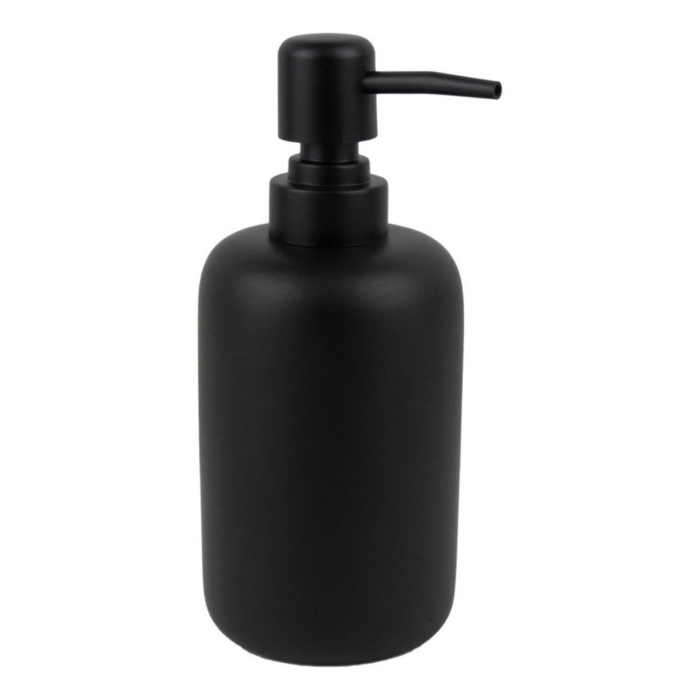 Porta Sabonete Liquido Em Cimento Preto Matte