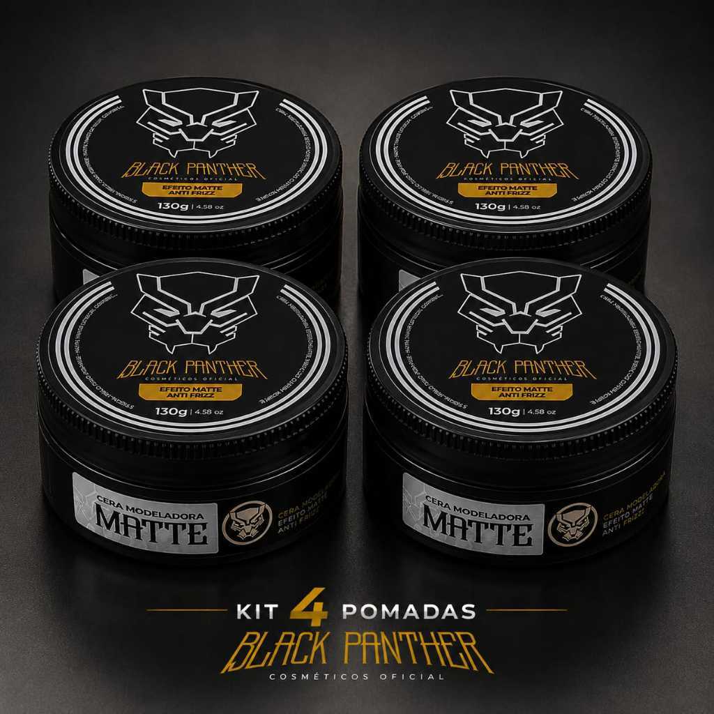 Kit 4 Cera Modeladora Incolor 150g ou Matte 130g - Black Panther