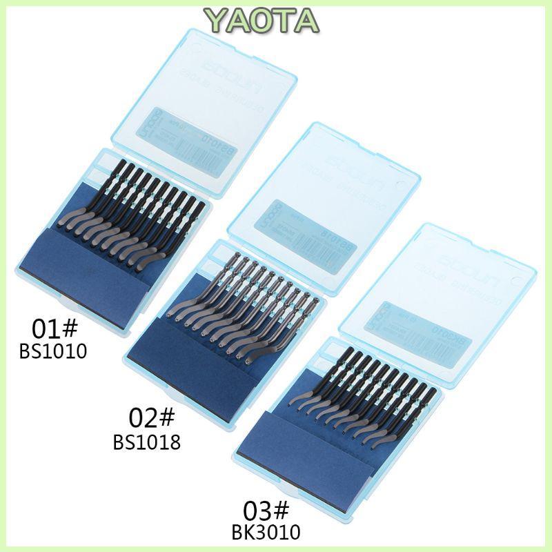 Yao 10 PCS Rotativa Aço Rápido BS1010 BS1018 BK3010 Alumínio Cobre
