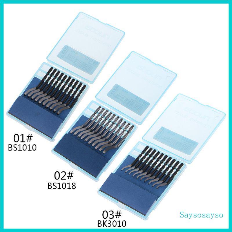 Saysosayso 10 PCS Rotativa Aço Rápida BS1010 BS1018 BK3010 Alumínio Cobre