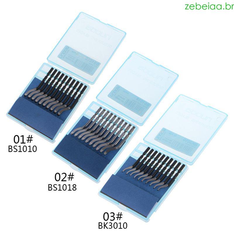 Zebeia 10 PCS Rotativa Aço Rápido BS1010 BS1018 BK3010 Alumínio Cobre