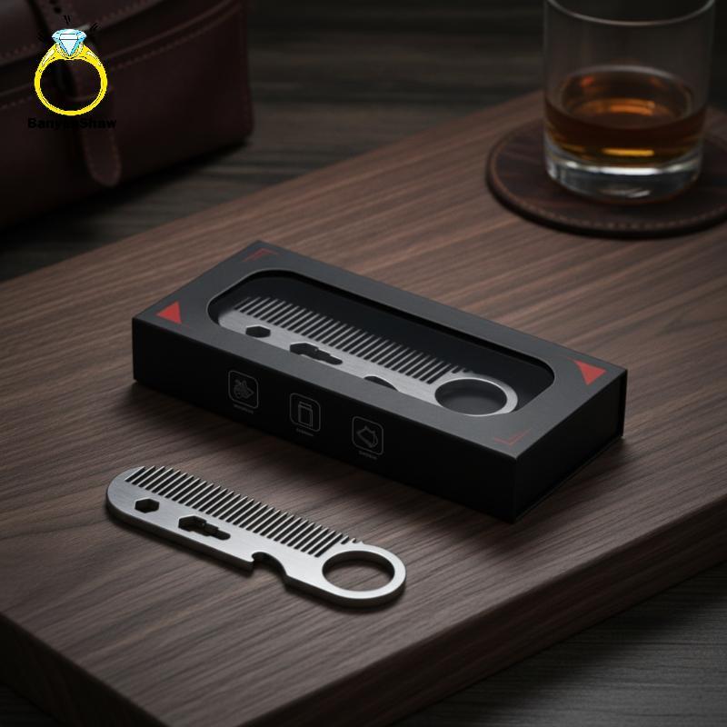 [BANY] Portátil Multifuncional De Aço Inoxidável Tamanho Mini Poeta Durável Com Abridor De Garrafas Para Acampamento Diá