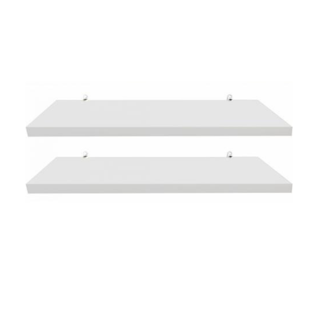 Kit 2 Prateleiras 60cm Branco MDF Nichos Decoração Sala Quarto Cozinha Banheiro