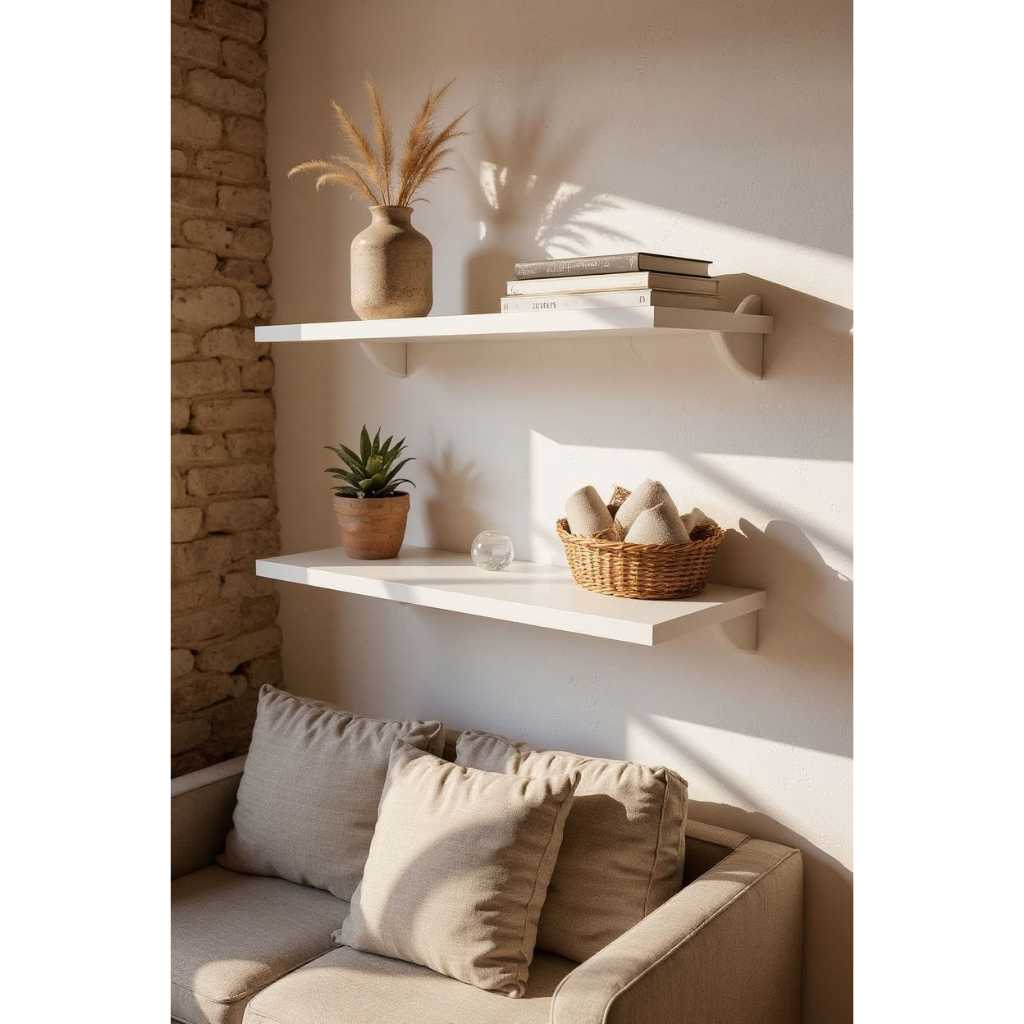 Kit 2 Prateleiras 60cm MDF Premium Nichos Sala Cozinha Quarto Banheiro Com Kit De Instalação