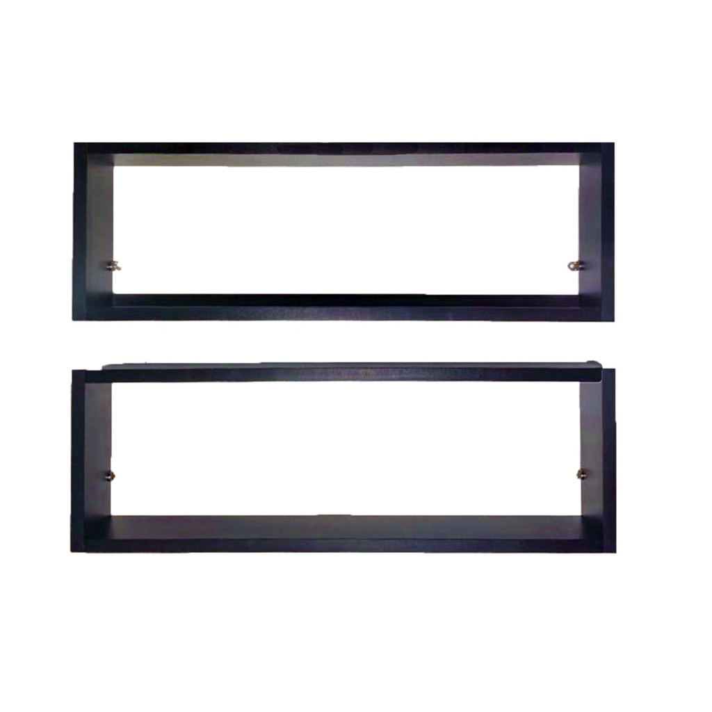 Kit 2 Nichos Retangular Prateleira Multiuso MDF Preto 60cm alta qualidade