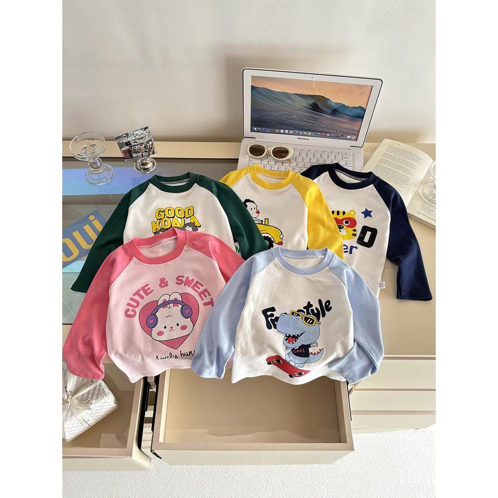 [Birthday Gift]Korean Style Children's Clothing Long-sleeved base layer Children's Long Sleeve t Spring and autumn base