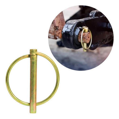 Kit 25 Chaveta Pino Trava Quebra Dedo 1/4 C/ Argola Trator
