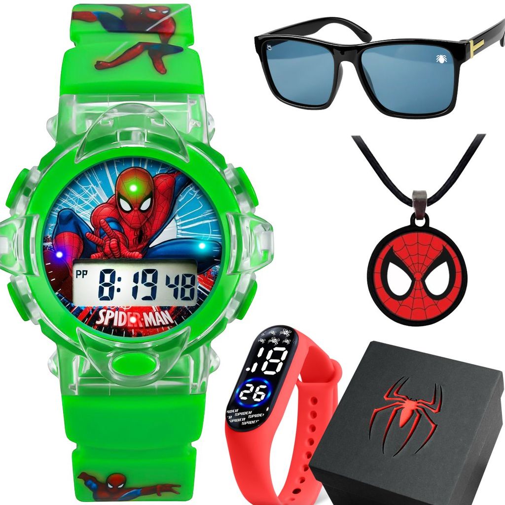 Relogio Infantil Verde Digital qualidade premium protecao uv presente menino pulseira ajustavel