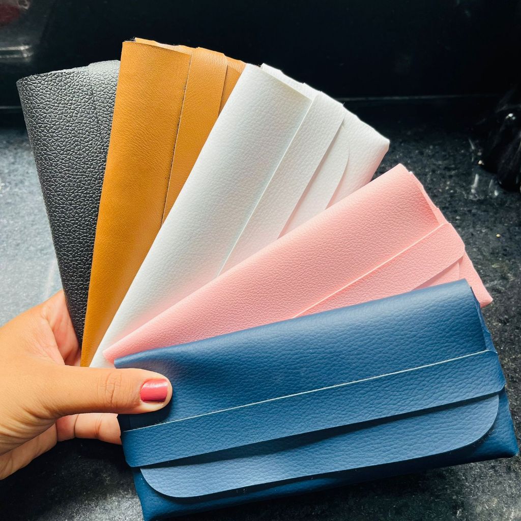 Porta Óculos de Sol Estojo em Couro Sintético Case Resistente Premium Luxo Slip