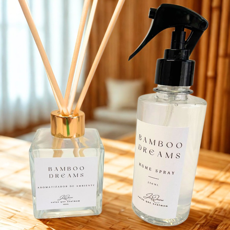 Kit Aromatizador de ambientes 100ml + Home Spray 250m | Bamboo Dreams | Difusor de ambiente
