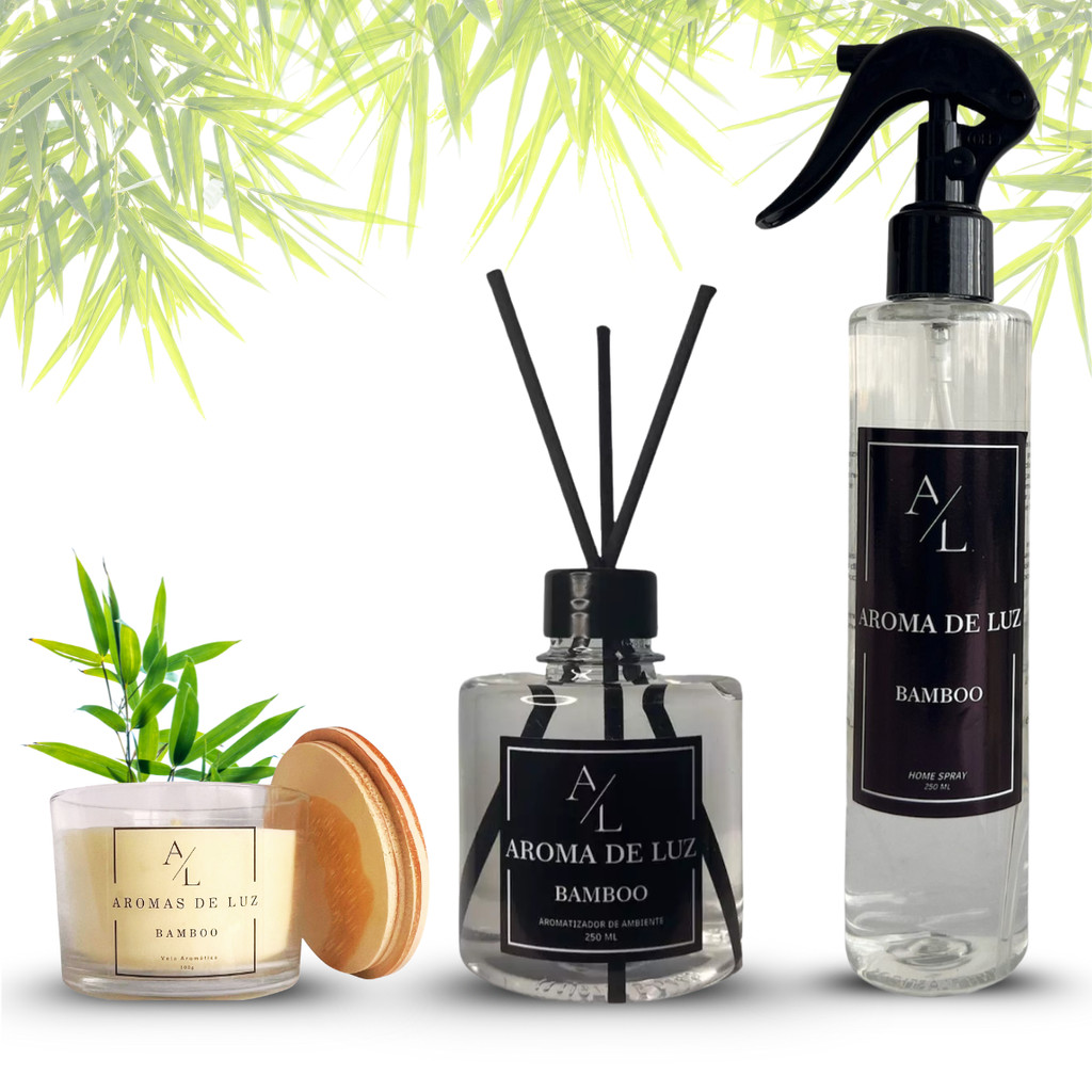 Kit Home Spray Bamboo Dreams + Difusor + Vela Aromática 100g