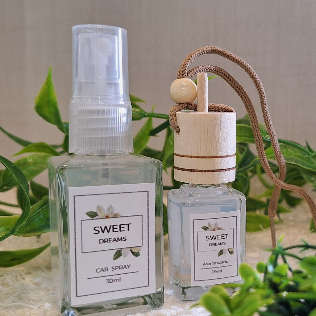 Kit Perfume Automotivo Sweet Dreams | Difusor para Carro + Car Spray | Cheirinho para Carro