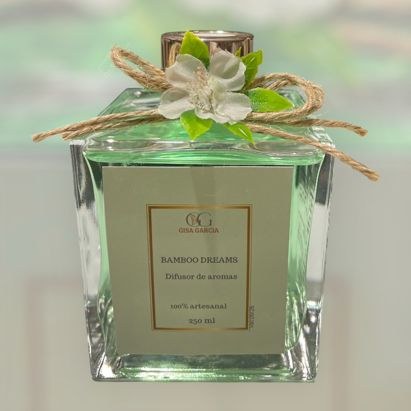 Difusor de aromas -difusor de ambiente com varetas, perfume para ambiente Bamboo Dreams 250 ml OU 100ml