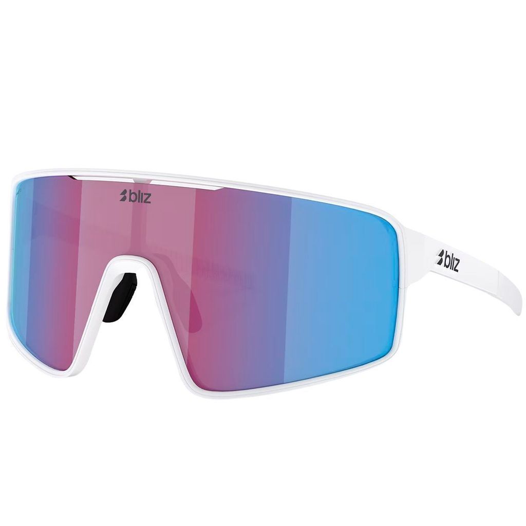 Óculos de Ciclismo Bliz P001 Matte White Rose Violet Mirror Blue Light