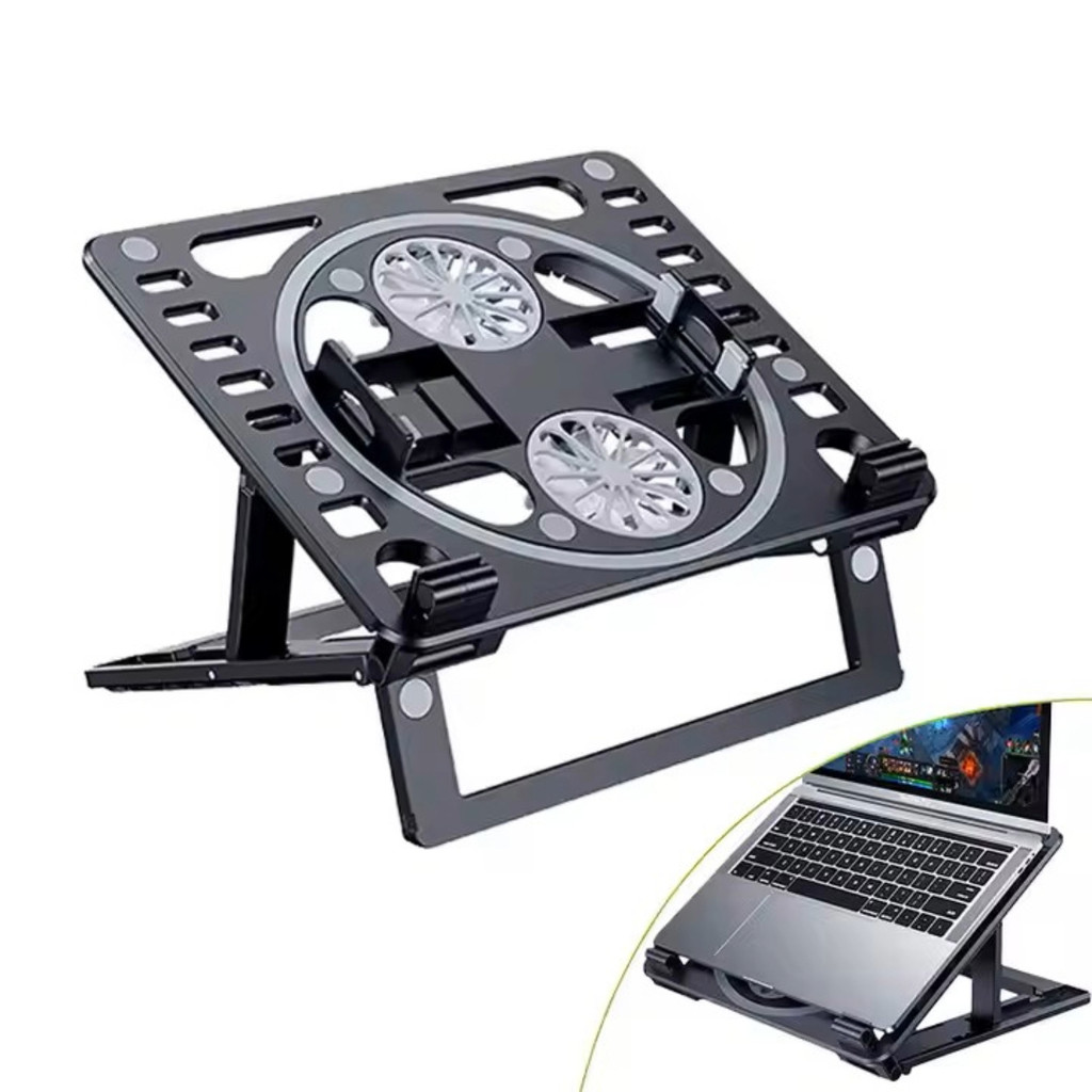 Suporte Notebook Celular Tablet Livro com 2 Ventoinhas Gamer