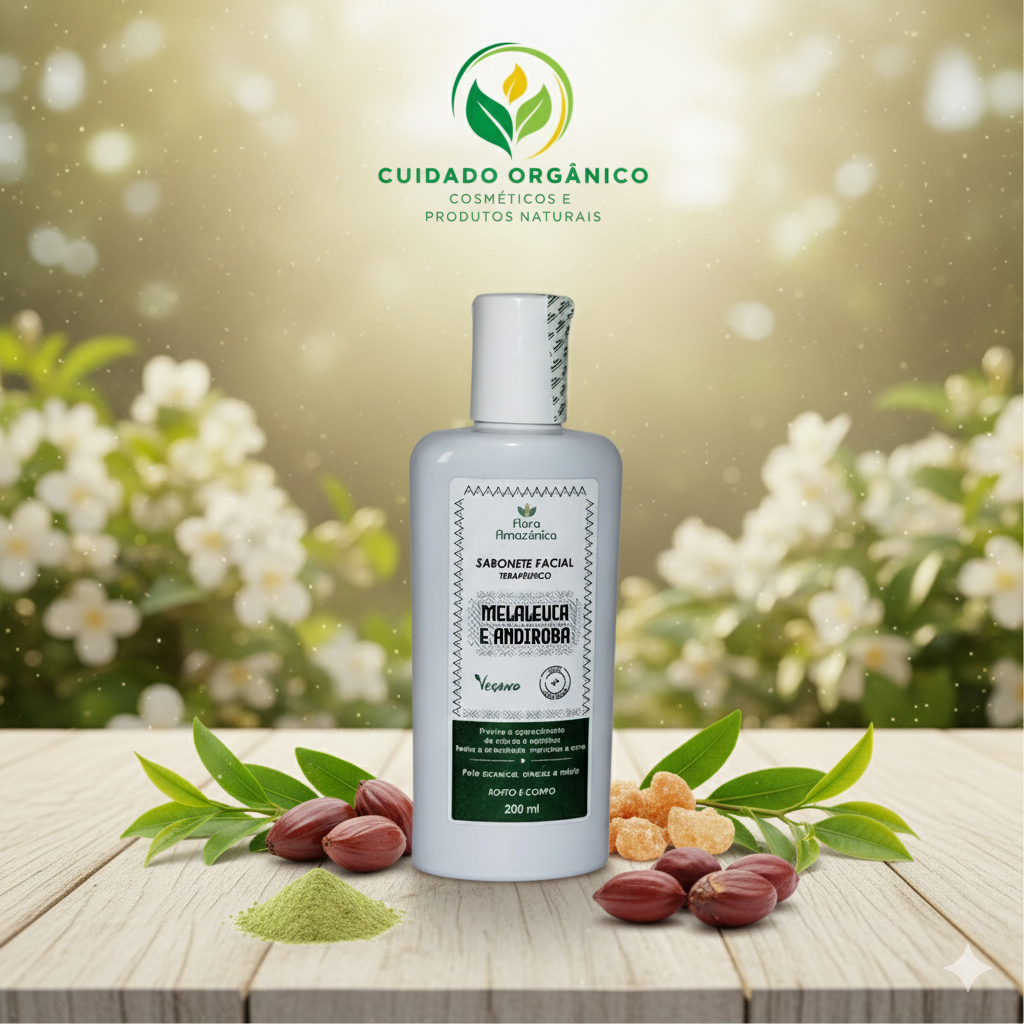 Sabonete esfoliante facial melaleuca - previne o aparecimento de cravos e espinhas - 200ml