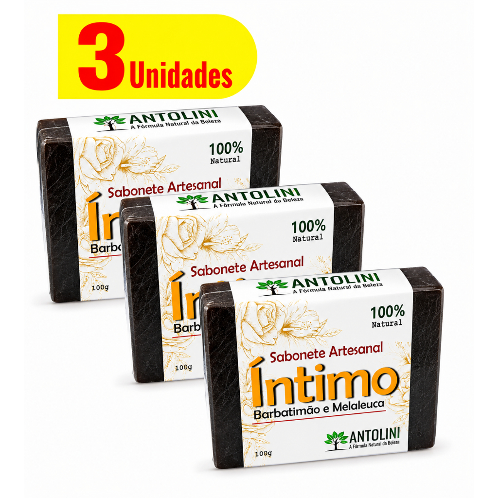 Kit 3 Sabonetes Barbatimão Melaleuca Glicerinado 100g