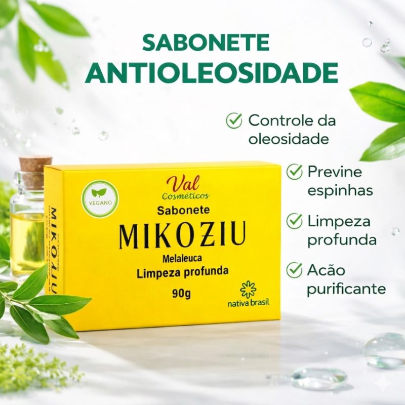 🌿 Sabonete de Melaleuca Mikoziu – Antifúngico, Antiacne e Clareador 90g