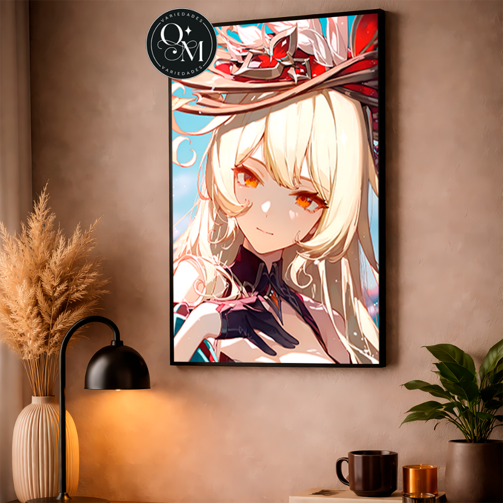 Quadro Decorativo Jogo Genshin Impact Alice Bruxa Hexenzirkel Klee Varios Tamanhos Modelos 1 Peça