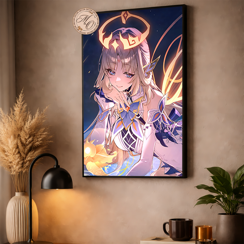 Quadro Decorativo Quarto Jogo Genshin Impact Hexenzirkel Nicole Anjo Varios Tamanhos Modelos 1 Peça
