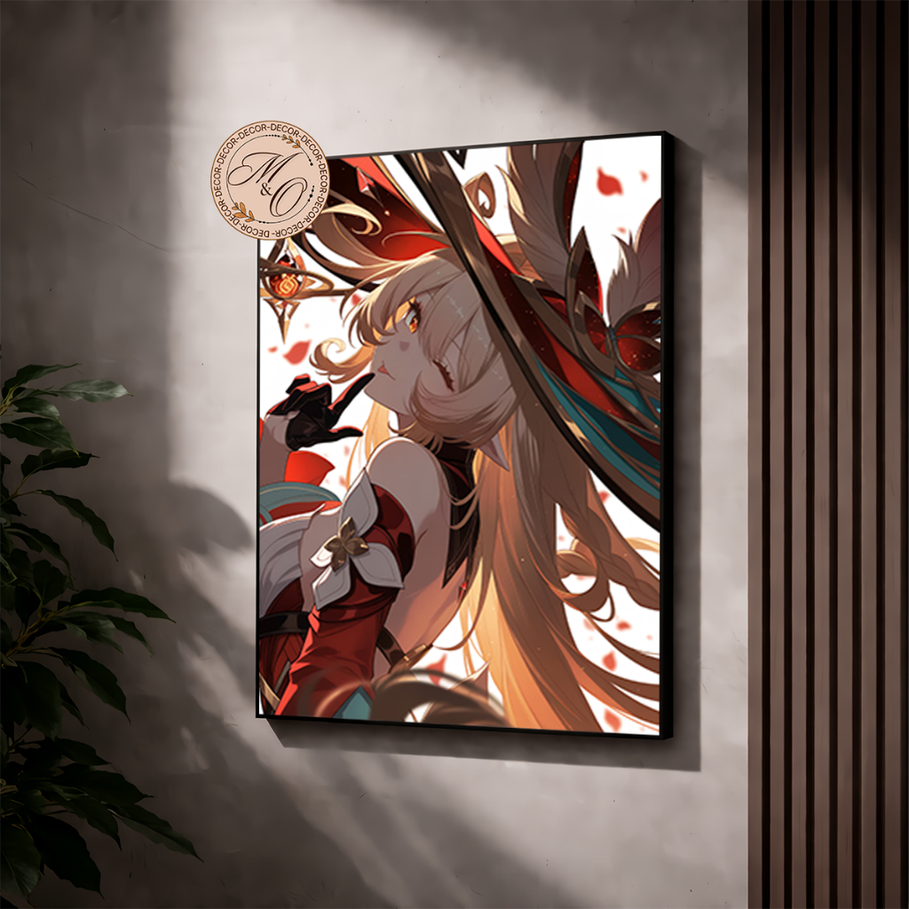 Quadro Decorativo Jogo Genshin Impact Klee Bruxa Hexenzirkel Alice Varios Tamanhos Modelos 1 Peça