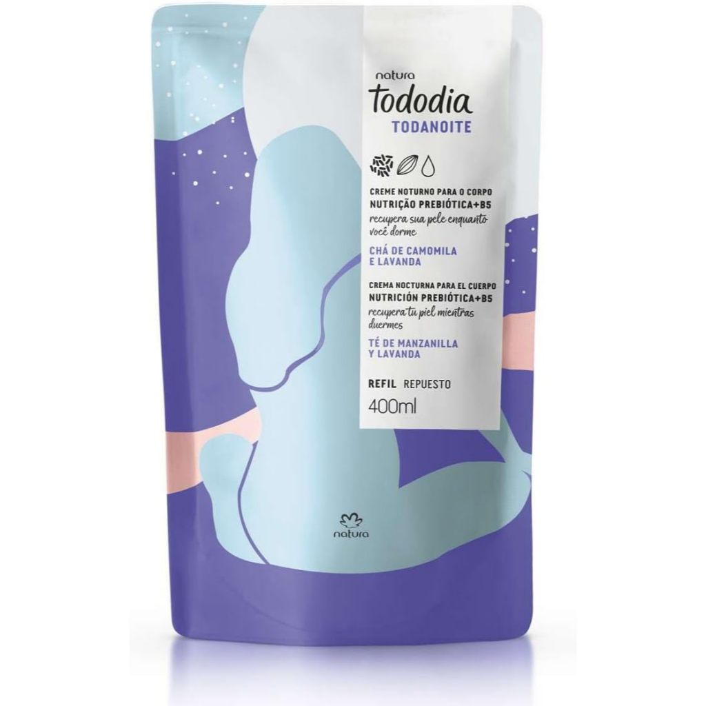 REFIL HIDRATANTE NOTURNO CHA DE CAMOMILA E LAVANDA - 400ML