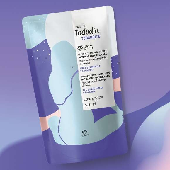 Refil Creme Hidratante Noturno para o Corpo Chá de Camomila e Lavanda 400ml