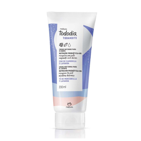 Creme Noturno Para o Corpo Tododia Todanoite Chá de Camomila e Lavanda 200ml - Natura