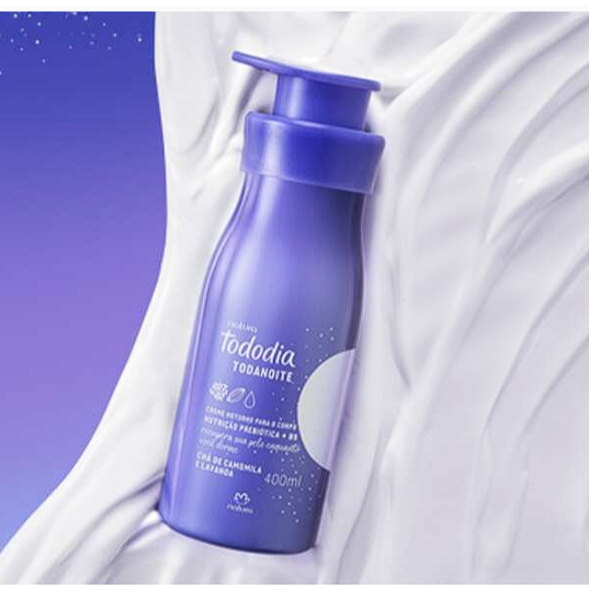 Camomila e Lavanda 400ml Creme Noturno Para o Corpo Regular TODANOITE Natura