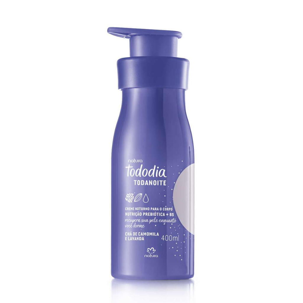 Creme Noturno Chá de Camomila e Lavanda Para o Corpo Tododia Todanoite 400 mL Natura