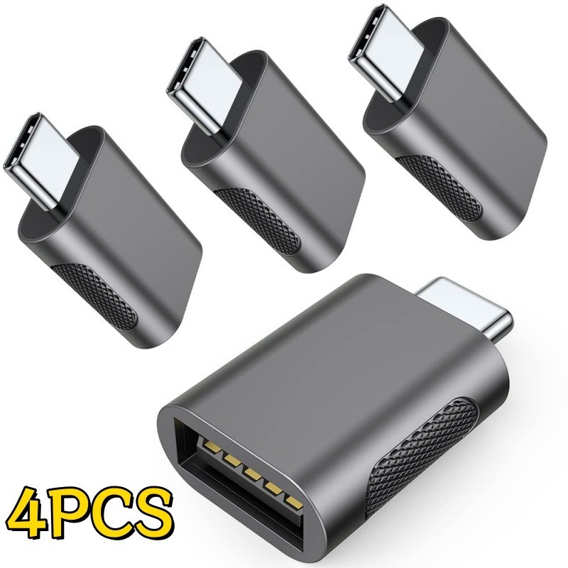 4PCS Adaptador USB C Para USB 3.2 De 10 Gbps Para IPhone 15/ MacBook/IPad E Mais Dispositivos Tipo C